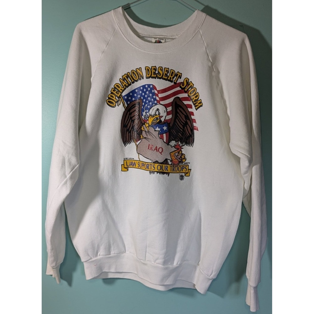 1991 Desert Storm Sweatshirt Fruit Of The‎ Loom Size XXL Vintage Made In USA